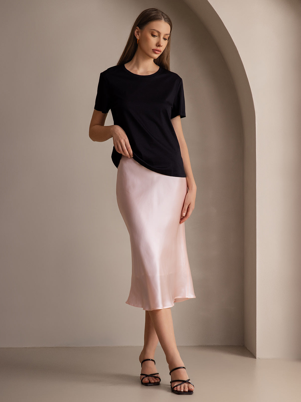 [Hellrosa] SilkSilky-DE 19Momme Reine Seide Skirt 005