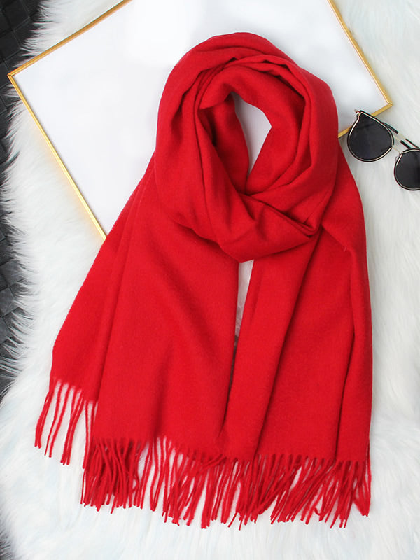 [Rot] SilkSilky-DE Wolle Scarf 004