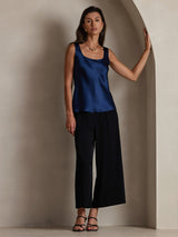 [Dunkelblau] SilkSilky-DE Sleeveless Cami Top 006