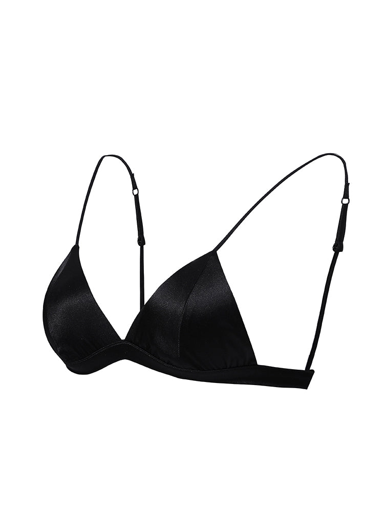 [Schwarz] SilkSilky-DE Seidenstrick Bra 006
