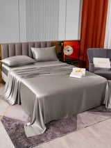 [Grau] SilkSilky-DE 22Momme Reine Seide Bedding Set 005,