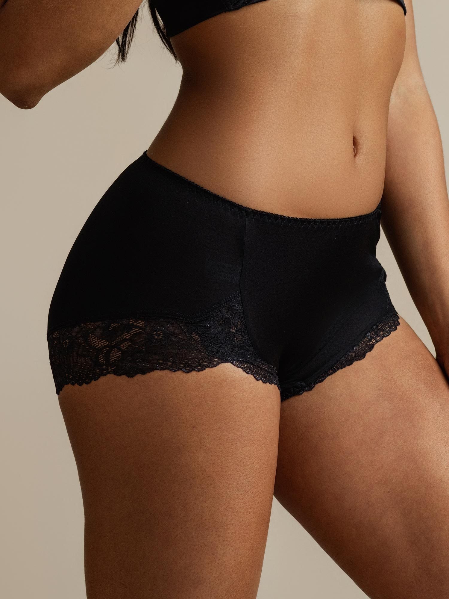 [Schwarz] SilkSilky-DE Reine Seide Panty 007,