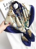 SilkSilky DE Reine Seide Scarf Dunkelblau 001