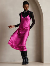 [Rosarot] SilkSilky-DE Sleeveless V Neck Kleider 005