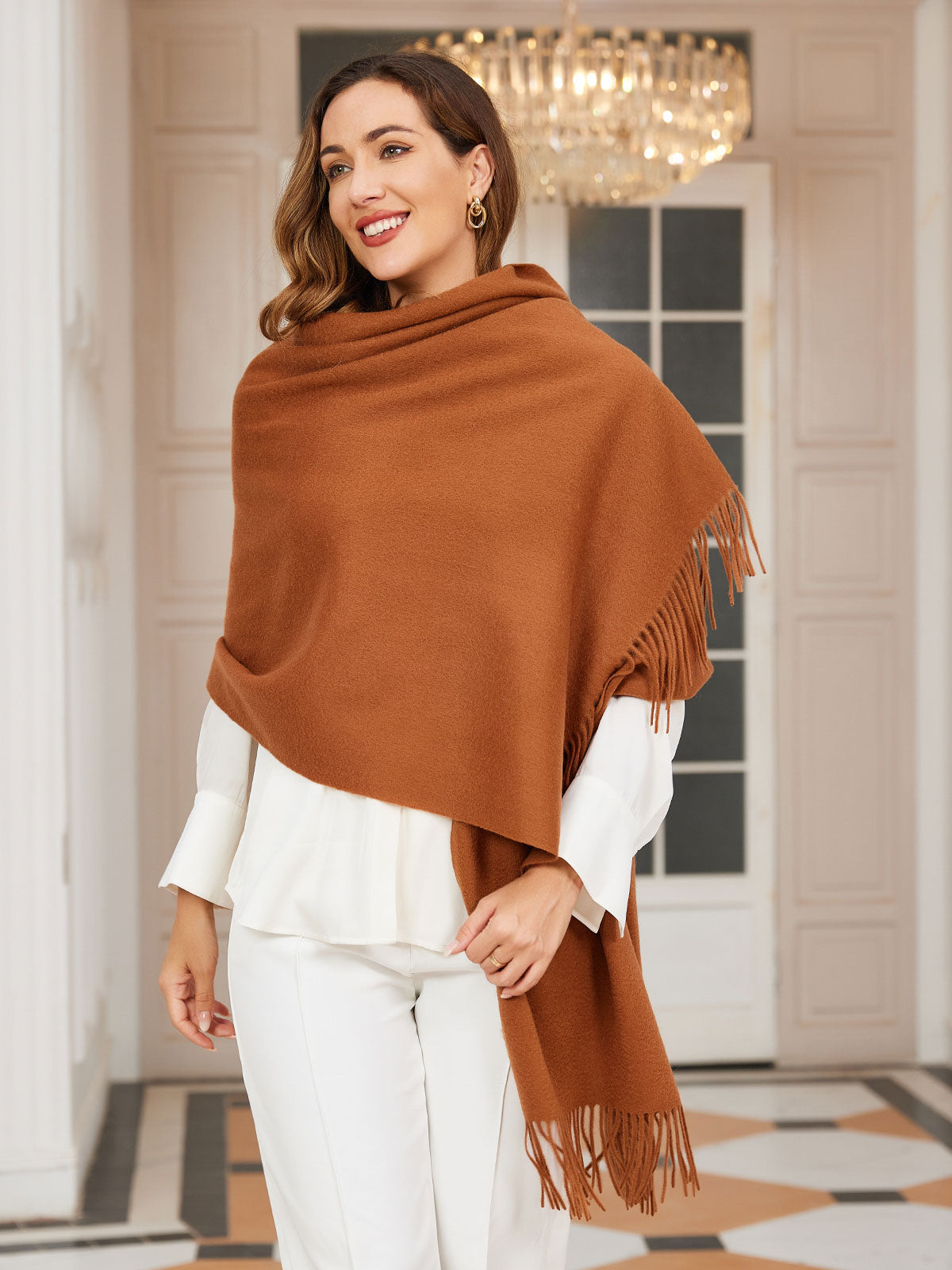 [Braun] SilkSilky-DE Wolle Scarf 001