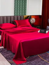 [Rotwein] SilkSilky-DE 25Momme Bettwäsche Sets 007