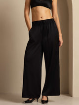 [Schwarz] SilkSilky-DE 19Momme Womens Pants 003