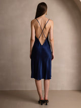 [Dunkelblau] SilkSilky-DE Sleeveless Kleider 002