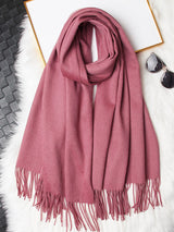 [Blasses Mauve] SilkSilky-DE Wolle Schals 006