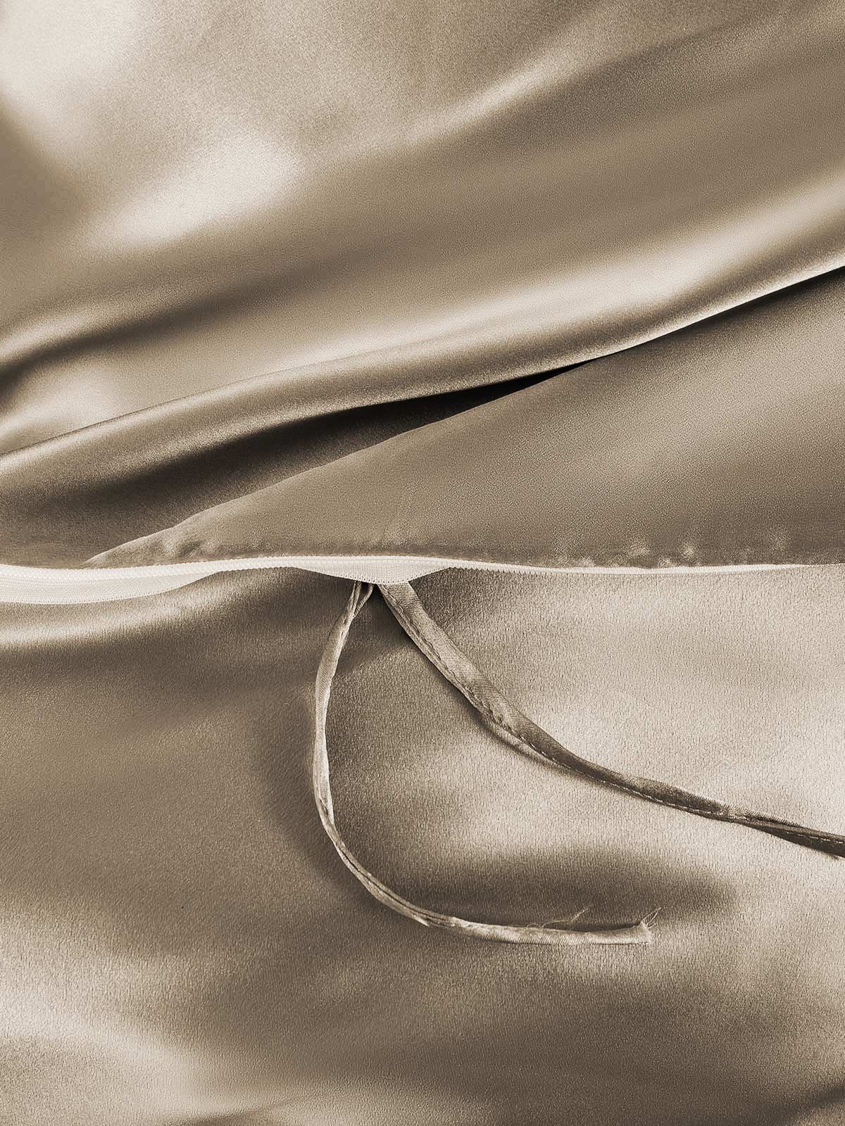 [Khaki] SilkSilky-DE 19Momme Reine Seide Bedding Set 006