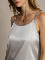 [Silber] SilkSilky-DE Spaghetti Strap Cami Top 005