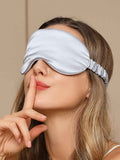 SilkSilky-DE 19Momme Reine Seide Eye Mask Silber 001