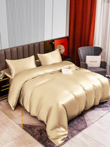 [Beige] SilkSilky-DE 22Momme Reine Seide Bedding Set 002,