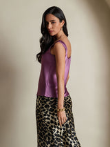 [Dunkelviolett] SilkSilky-DE Sleeveless Cami Top 002