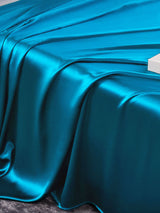 [König Blau] SilkSilky-DE 19Momme Bettwäsche Sets 005