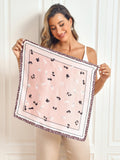 Reine Seide bedruckter Designer quadratischer Schal 53x53cm / 21