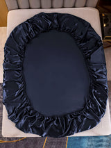 [Dunkelblau] SilkSilky-DE 19Momme Bettwäsche Sets 003