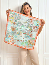 [P064] SilkSilky-DE Reine Seide Scarf 001