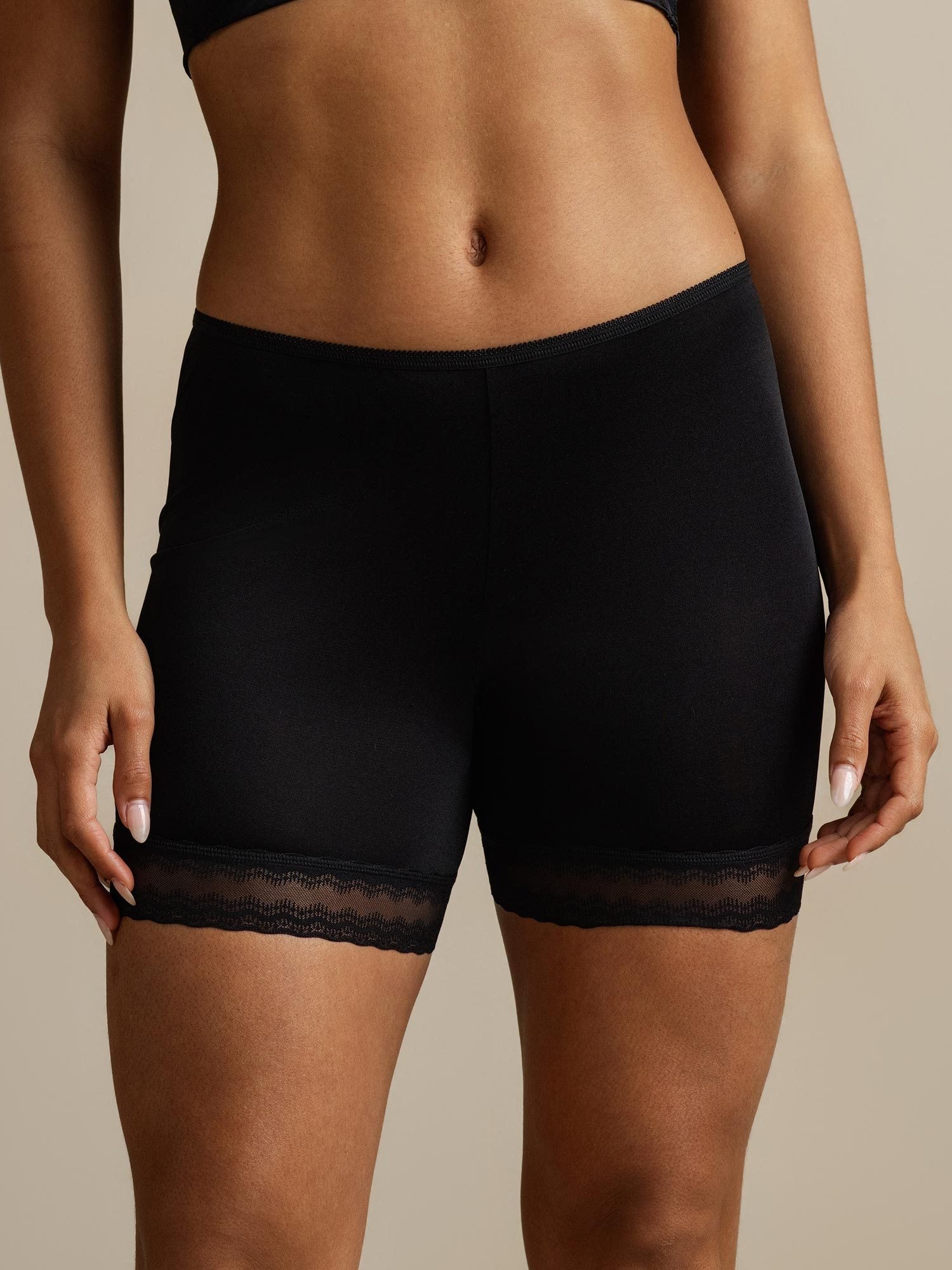 [Schwarz] SilkSilky-DE Reine Seide Panty 007,