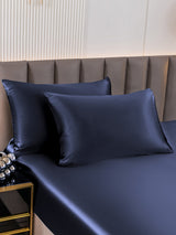 [Dunkelblau] SilkSilky-DE 22Momme Reine Seide Pillowcase 002