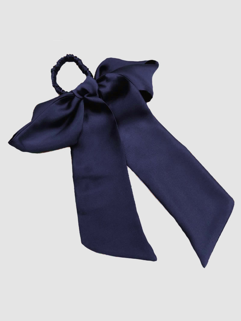 SilkSilky-DE 19Momme Reine Seide Scrunchie Dunkelblau 002