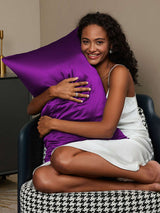 [Violett] SilkSilky-DE 19Momme Reine Seide Pillowcase 002