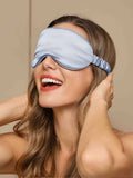 SilkSilky-DE 19Momme Reine Seide Eye Mask Hellblau 001