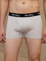 [Hellgrau] SilkSilky-DE 100% Silk Jersey Herrenunterwäsche 003