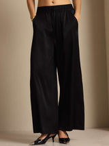 [Schwarz] SilkSilky-DE 19Momme Womens Pants 005