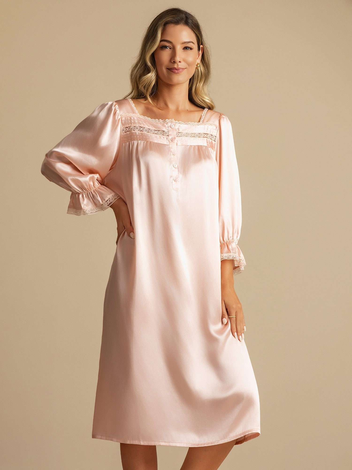 [Hellrosa] SilkSilky-DE Reine Seide Nightgown 003