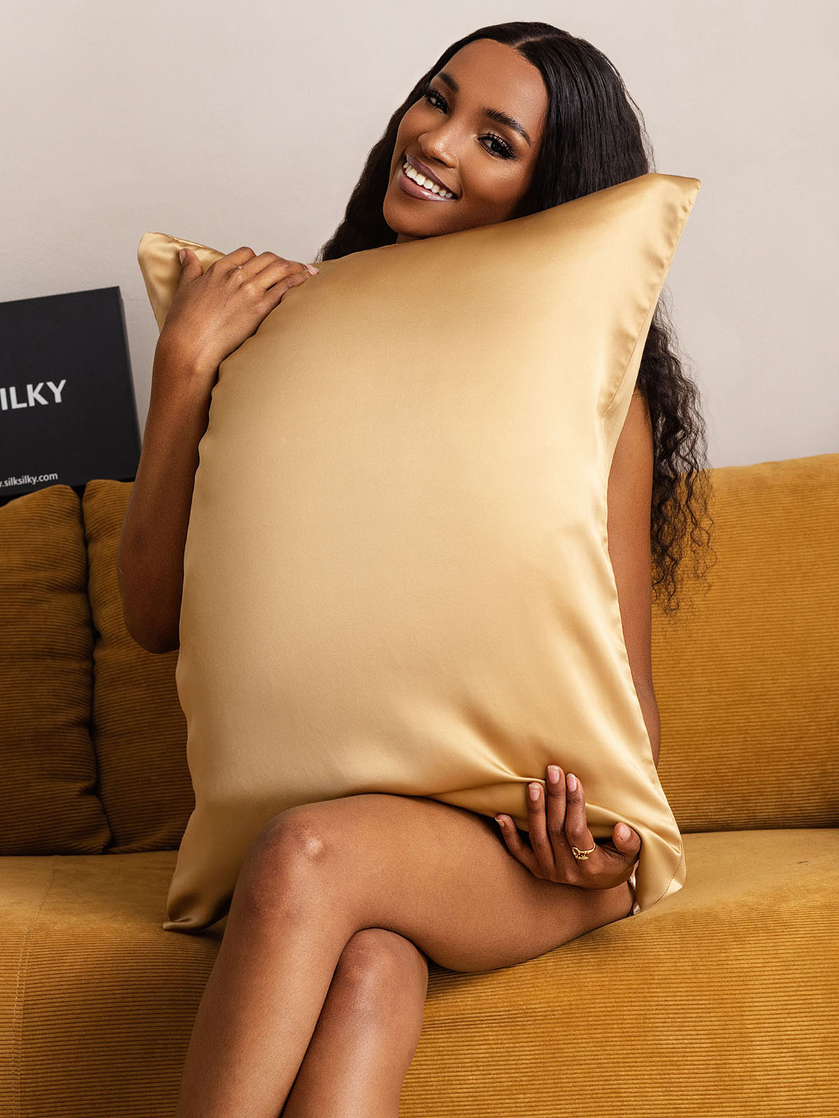 [Dunkel Camel] SilkSilky-DE 22Momme Reine Seide Pillowcase 001