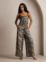 [Leopard] SilkSilky-DE Reine Seide Camisole Set 006,