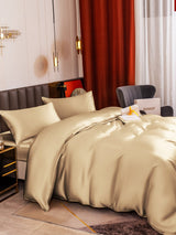 [Beige] SilkSilky-DE 19Momme Reine Seide Bedding Set 005