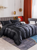 [Schwarz] SilkSilky-DE 19Momme Bettwäsche Sets 001