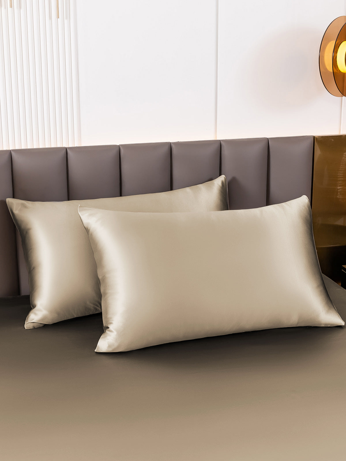 [Khaki] SilkSilky-DE 22Momme Reine Seide Pillowcase 001
