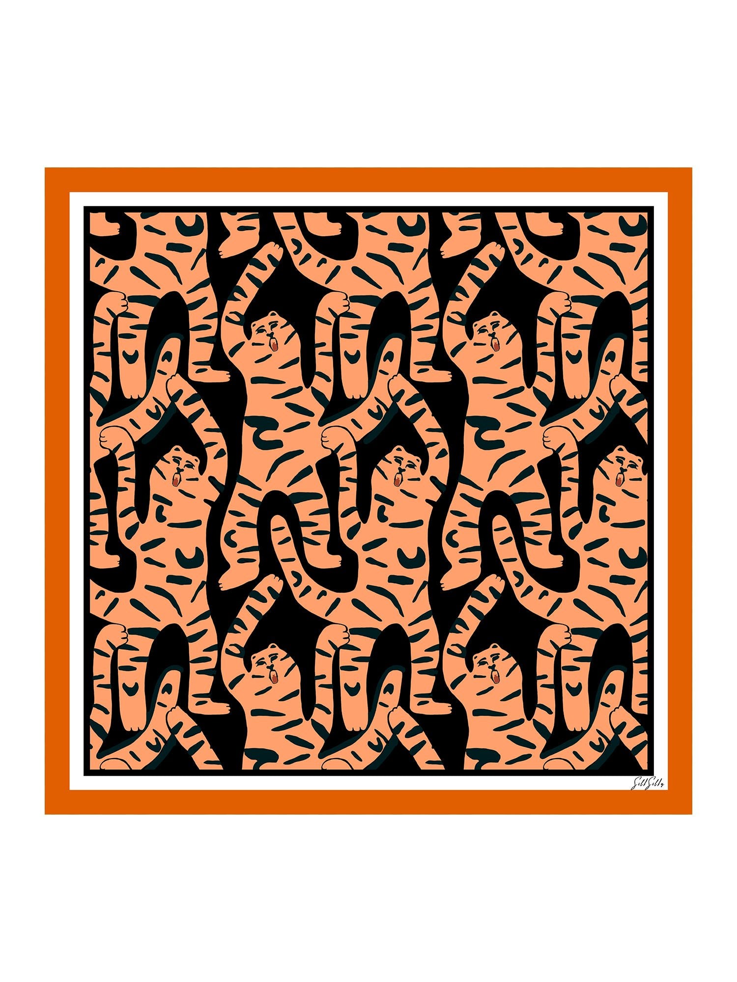 [Schwarzer Tiger] SilkSilky-DE Scarf 001