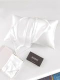 SilkSilky DE 19Momme Reine Seide Pillowcase Weiß 006