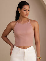 [Rosa] SilkSilky-DE Sleeveless Crew Neck Cami Top 001