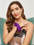 SilkSilky DE 19Momme Reine Seide Scrunchie Violett 001