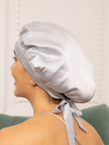 SilkSilky-DE Reine Seide Sleep Cap Silber 002