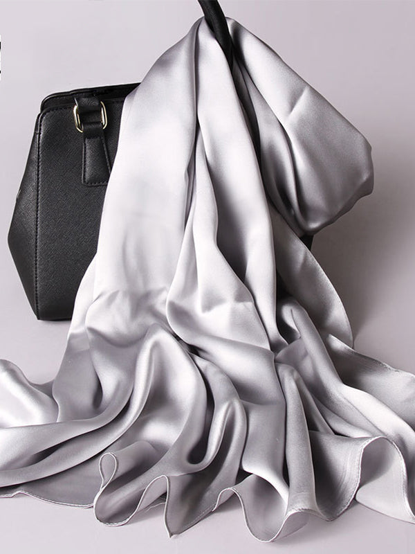 [Hellgrau] SilkSilky-DE Schals 002