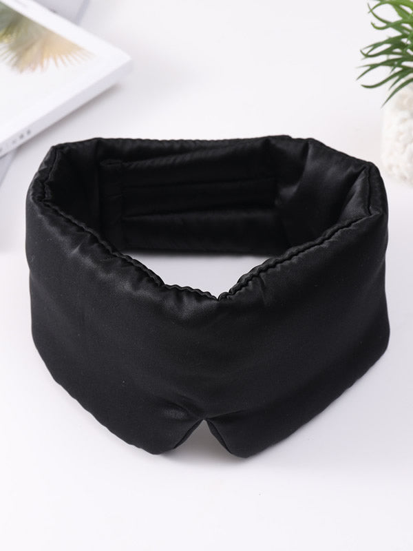 [Schwarz] SilkSilky-DE 19Momme Reine Seide Eye Mask 004