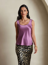 [Dunkelviolett] SilkSilky-DE Sleeveless Cami Top 004