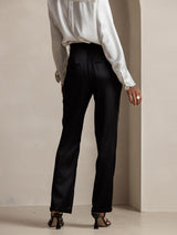 [Schwarz] SilkSilky-DE 19Momme Seide Womens Pants 002