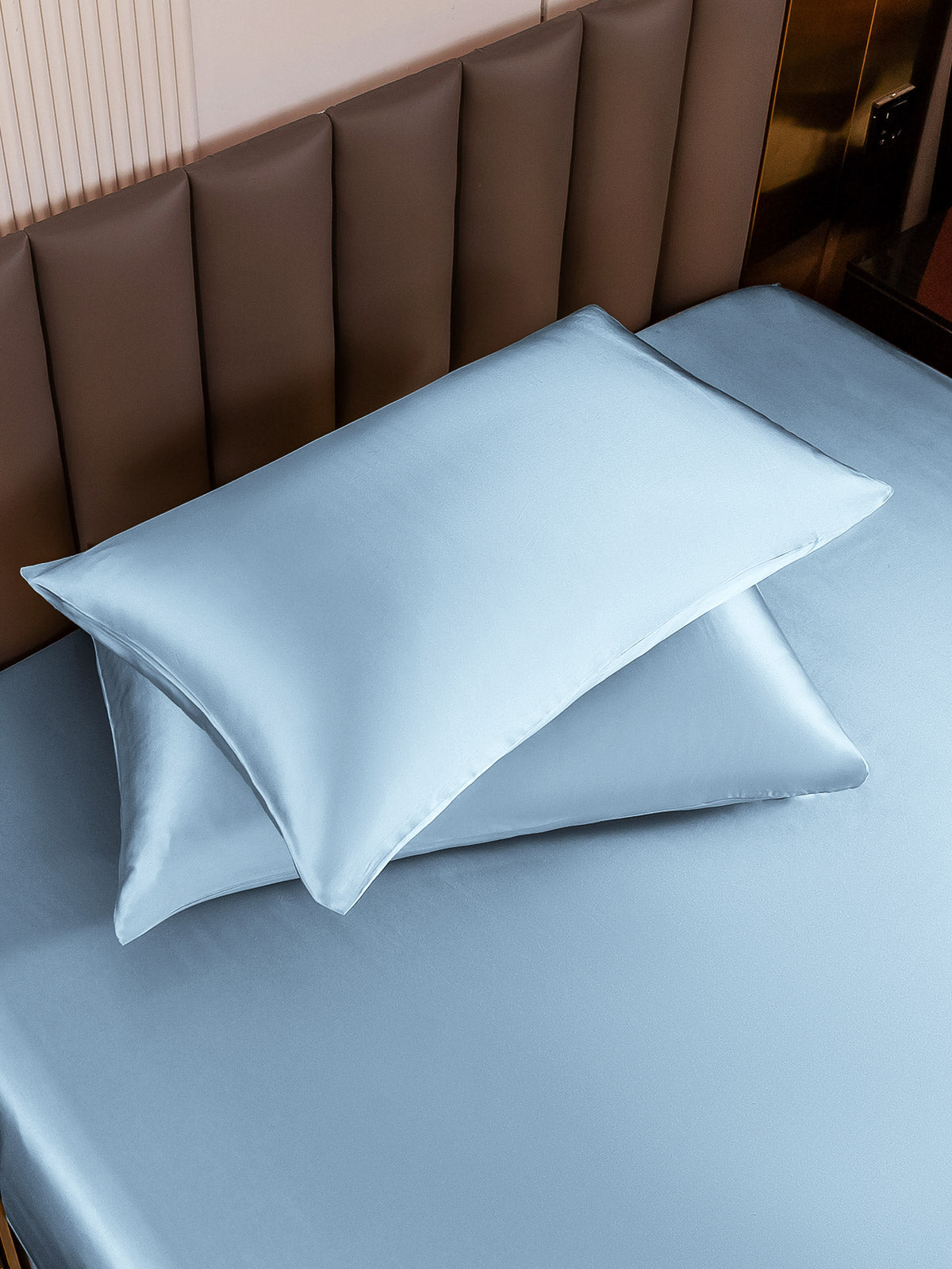 [Hellblau] SilkSilky-DE 19Momme Reine Seide Pillowcase 004