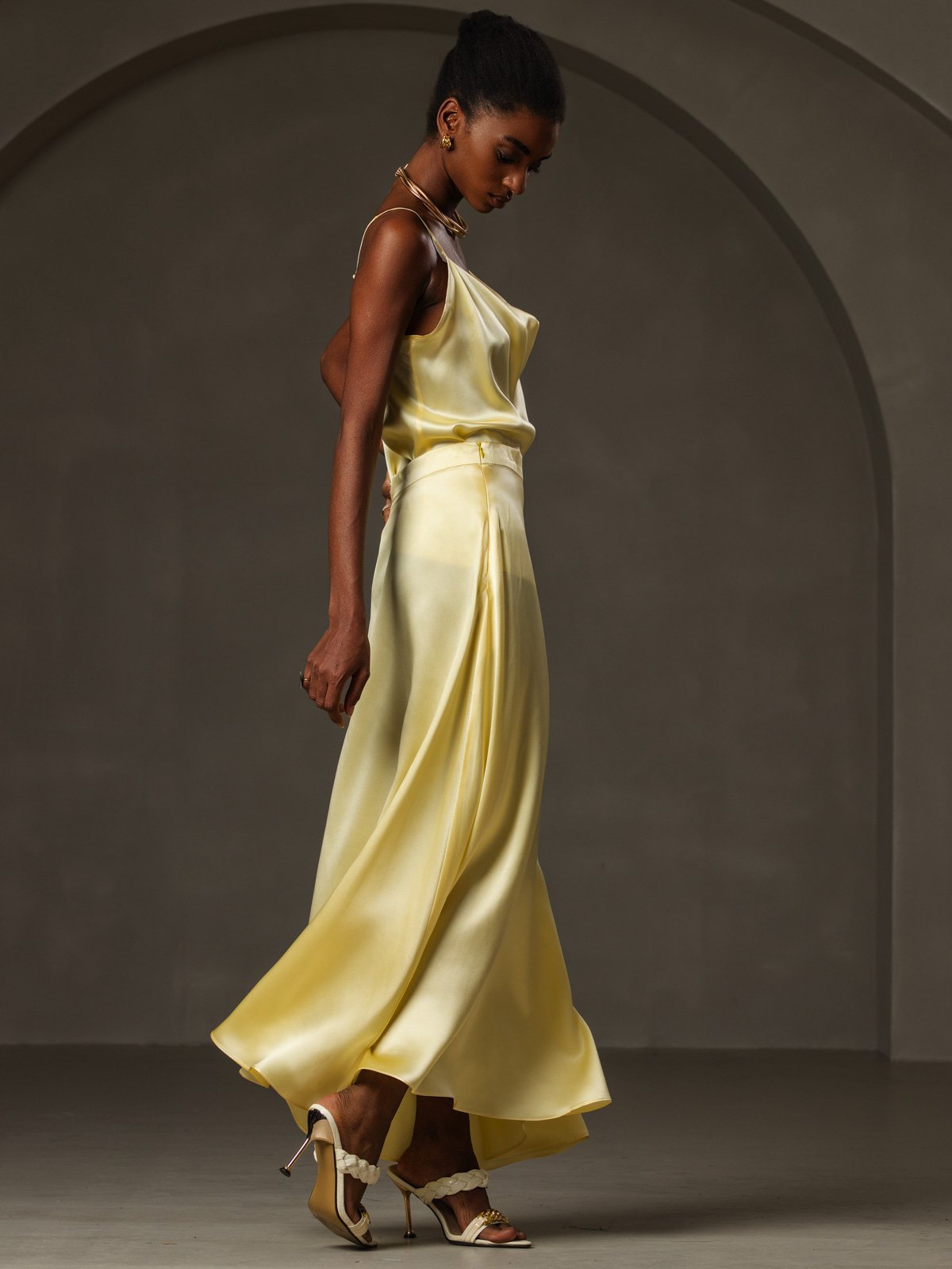 [Gelb] SilkSilky-DE 19Momme Seide Camisoles 006