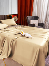 [Beige] SilkSilky-DE 22Momme Bettwäsche Sets 004