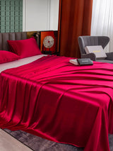 [Rotwein] SilkSilky-DE 25Momme Reine Seide Bedding Set 003