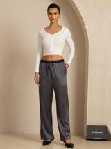 [Dunkelgrau] SilkSilky-DE Womens Pants 007