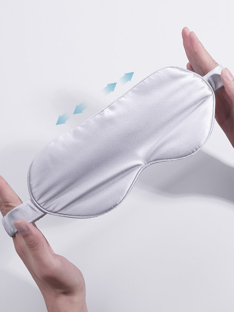 [Silber] SilkSilky-DE 19Momme Reine Seide Eye Mask 006